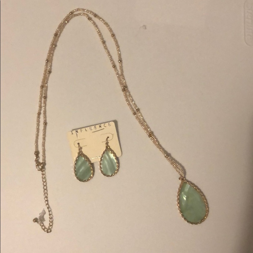 Earrings and matching necklace